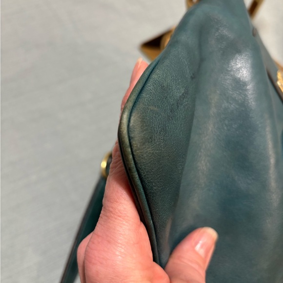 Coach Dark Teal 41980 Leather Crossbody Bag - Picture 11 of 13